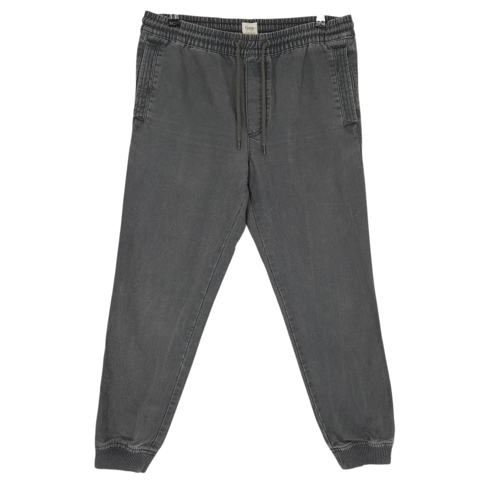 GAP Joggers Shark Fin Gray Stretch Waist Pull On Canvas Pants Mens Medium